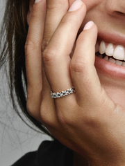 Band of Asymmetric Stars Ring - Sterling silver