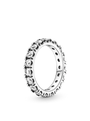 Sparkling Row Eternity Ring - Sterling silver