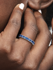 FINAL SALE - Sparkling Row Eternity Ring - Sterling silver