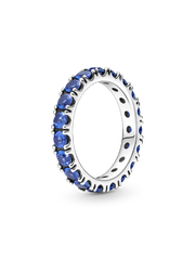 FINAL SALE - Sparkling Row Eternity Ring - Sterling silver