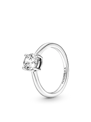 FINAL SALE - Sparkling Solitaire Ring - Sterling silver