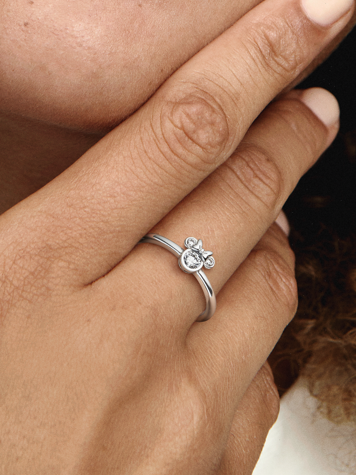 Disney Minnie Mouse Sparkling Head Ring - Sterling silver