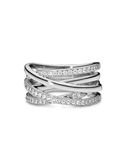 Sparkling & Polished Lines Ring - Sterling silver