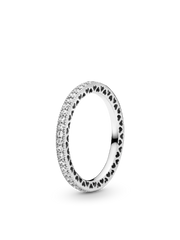 Sparkle & Hearts Ring - Sterling silver