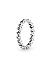 Band of Hearts Ring - Sterling silver