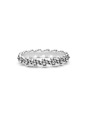 FINAL SALE - Classic Daisy Flower Band Ring - Sterling silver