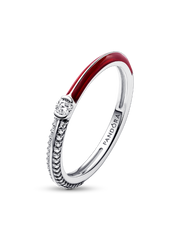 FINAL SALE - Pandora ME Pavé & Red Dual Ring - Sterling silver