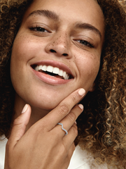 Sparkling Wave Ring - Sterling silver