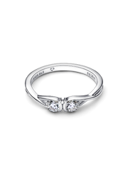 Pandora Infinite Sterling Silver Double-Facing Lab-grown Diamond Ring - 0.30 ct TW, Sterling silver