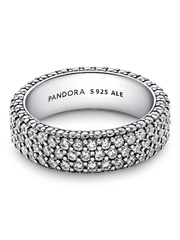 Pandora Timeless Pavé Triple-row Ring - Sterling silver
