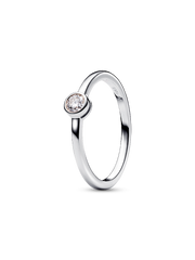 Pandora Era Bezel Sterling Silver Lab-grown Diamond Ring - 0.15 ct TW, Sterling silver