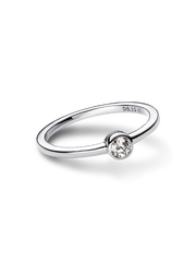Pandora Era Bezel Sterling Silver Lab-grown Diamond Ring - 0.15 ct TW, Sterling silver