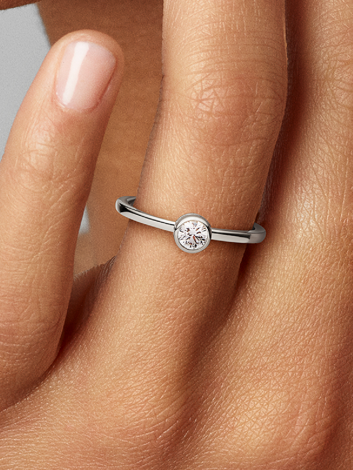 Pandora Era Bezel Sterling Silver Lab-grown Diamond Ring - 0.25 ct TW, Sterling silver