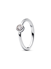 Pandora Era Bezel Sterling Silver Lab-grown Diamond Ring - 0.25 ct TW, Sterling silver