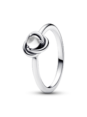 April Birthstone Eternity Circle Ring - Sterling silver