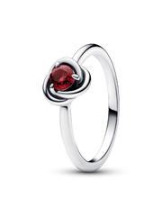 July Birthstone Eternity Circle Ring - Sterling silver