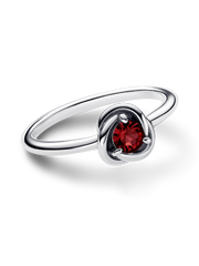 July Birthstone Eternity Circle Ring - Sterling silver