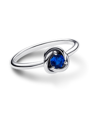 September Birthstone Eternity Circle Ring - Sterling silver