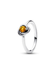 November Honey Eternity Circle Ring - Sterling silver