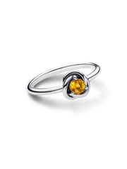 November Honey Eternity Circle Ring - Sterling silver