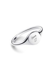 Engravable Signet Ring - Sterling silver