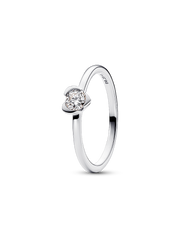 Pandora Talisman Sterling Silver Lab-grown Diamond Heart Ring - 0.25 ct TW, Sterling silver