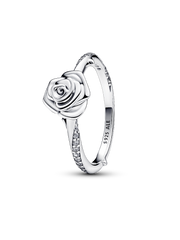 Rose in Bloom Ring - Sterling silver