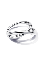 Organically Shaped Infinity Ring - Sterling silver