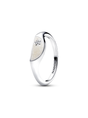 Pandora ME Halved Enamel Signet Ring - Sterling silver