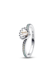 Disney Princess Ariel Shell Treated Freshwater Cultured Pearl Ring - Sterling silver
