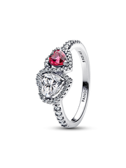 Halo Hearts Ring - Sterling silver