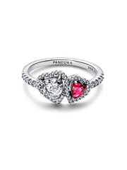 Halo Hearts Ring - Sterling silver