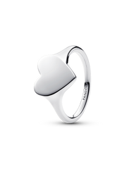 Engravable Heart Ring - Sterling silver