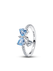 Bridgerton Blue Bow Ring - Sterling silver