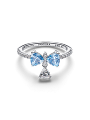 Bridgerton Blue Bow Ring - Sterling silver