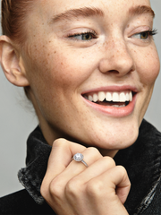 Round Sparkle Ring - Sterling silver