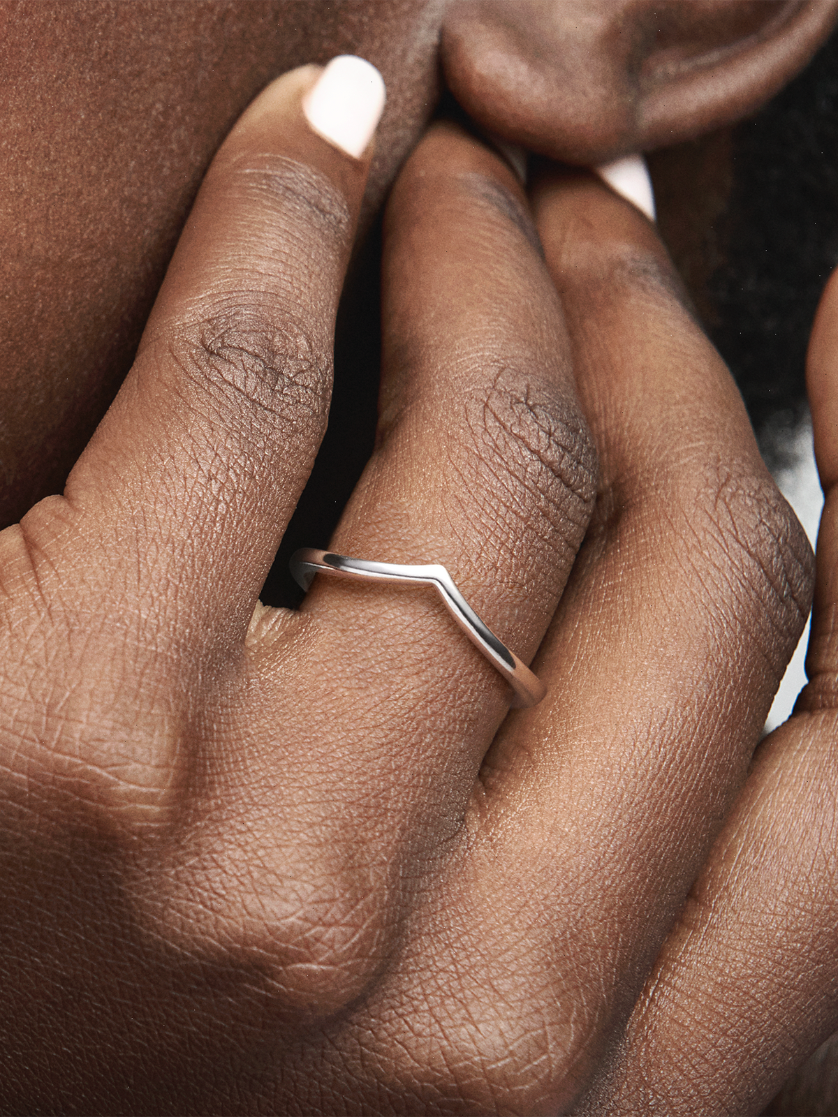 Polished Wishbone Ring - Sterling silver