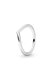 Polished Wishbone Ring - Sterling silver