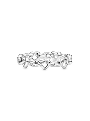 Knotted Hearts Ring - Sterling silver