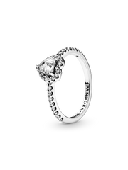 Elevated Heart Ring - Sterling silver