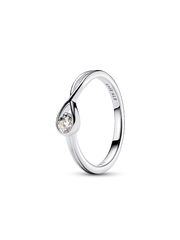 Pandora Infinite Sterling Silver Lab-grown Diamond Ring - 0.15 ct TW, Sterling silver