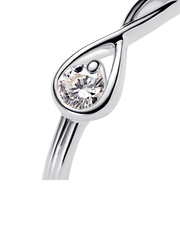 Pandora Infinite Sterling Silver Lab-grown Diamond Ring - 0.15 ct TW, Sterling silver