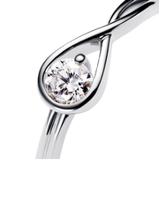 Pandora Infinite Sterling Silver Lab-grown Diamond Ring - 0.25 ct TW, Sterling silver