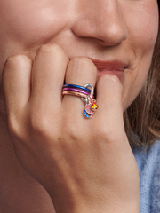 FINAL SALE - Pandora ME Shocking Purple Ring - Sterling silver