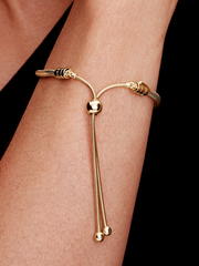 Snake Chain Slider Bracelet - 14k gold plating