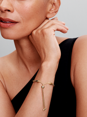 Snake Chain Slider Bracelet - 14k gold plating