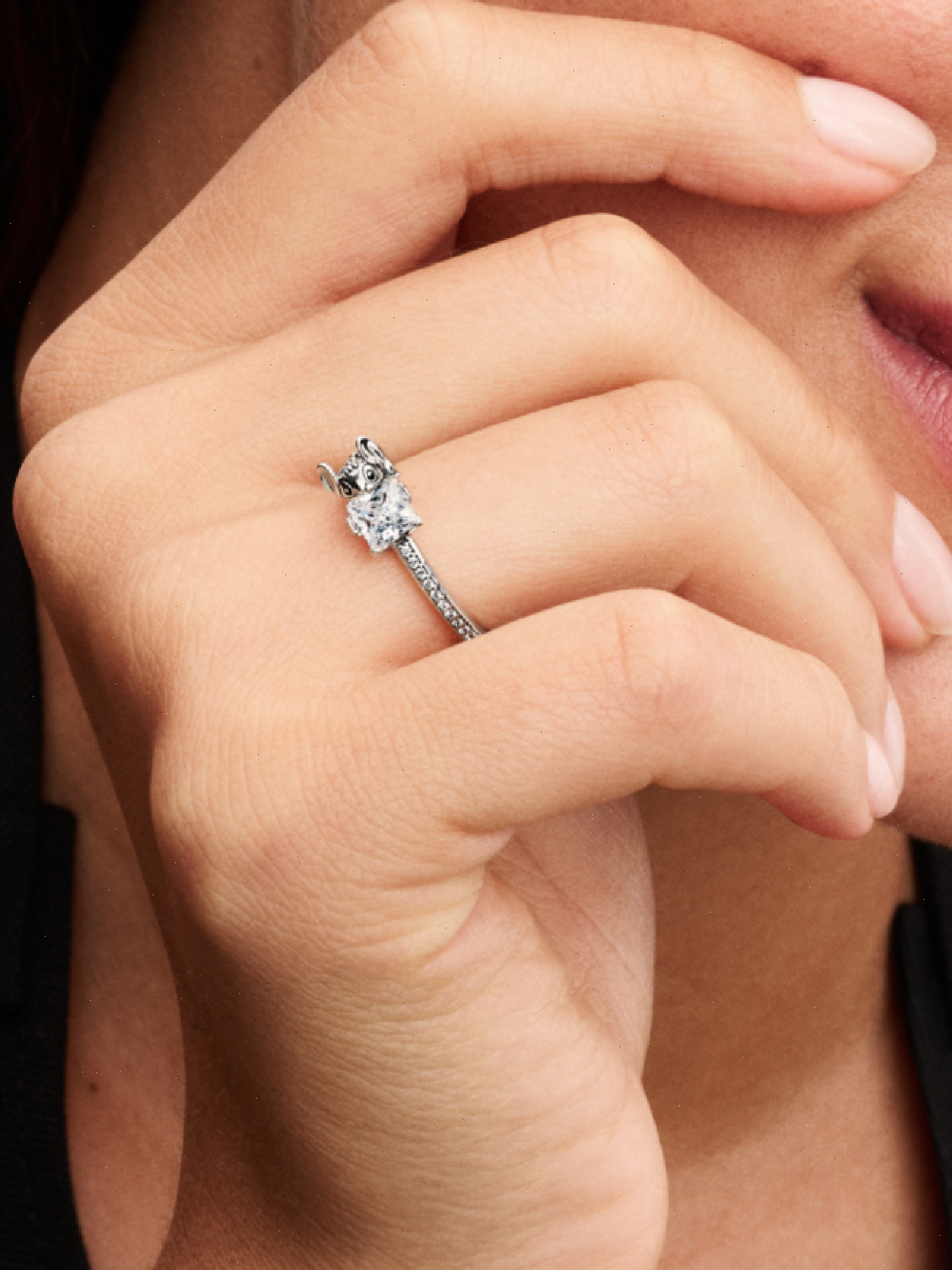 Disney Stitch & Stone Ring - Sterling silver