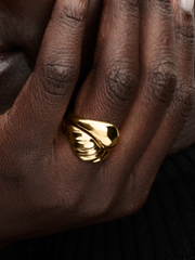 Rippled Stacking Rings - 14k gold plating