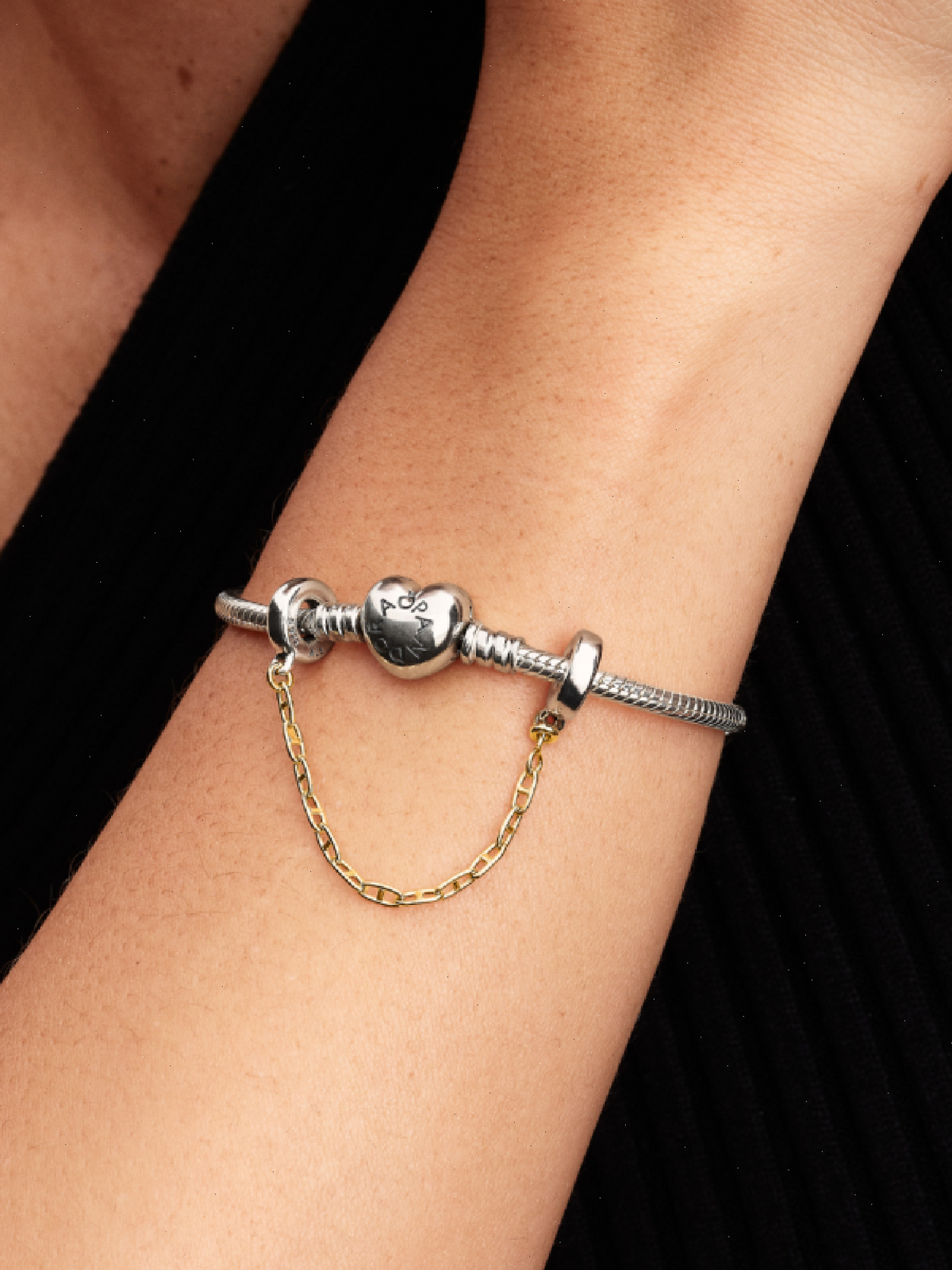 Elongated Safety Chain - Sterling silver, 14k gold plating