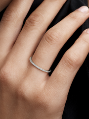 Pandora Era Lab-Grown Diamond Half Eternity Pavé Band Ring - 0.11 ct TW, 14k white gold